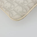 Christian Dior Trotter Canvas Romantic Bag PVC White Silver Auth 180282A-11