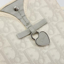 Christian Dior Trotter Canvas Romantic Bag PVC White Silver Auth 180282A-14