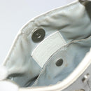 Christian Dior Trotter Canvas Romantic Bag PVC White Silver Auth 180282A-15
