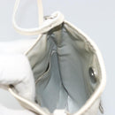 Christian Dior Trotter Canvas Romantic Bag PVC White Silver Auth 180282A-17
