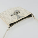 Christian Dior Trotter Canvas Romantic Bag PVC White Silver Auth 180282A-6