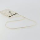 Christian Dior Trotter Canvas Romantic Bag PVC White Silver Auth 180282A-7