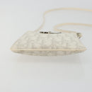 Christian Dior Trotter Canvas Romantic Bag PVC White Silver Auth 180282A-9