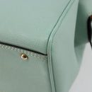 CELINE Handtas Leer 2way Lichtblauw Goud Auth 180287A-9