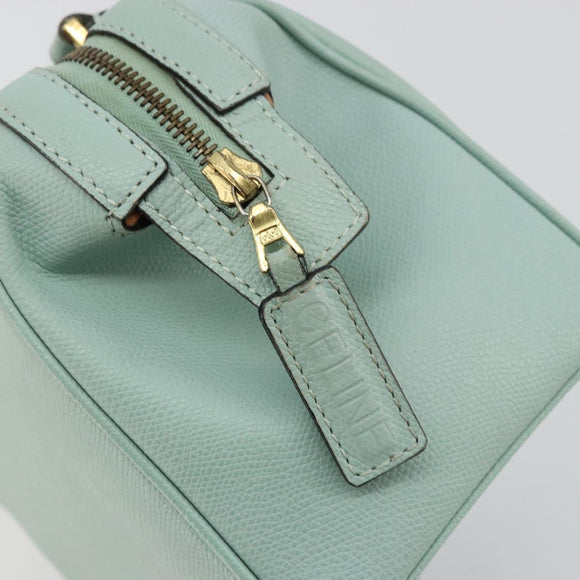 CELINE Handtas Leer 2way Lichtblauw Goud Auth 180287A