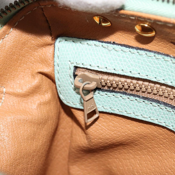 CELINE Handtas Leer 2way Lichtblauw Goud Auth 180287A