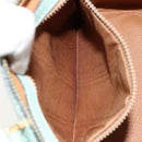 CELINE Handtas Leer 2way Lichtblauw Goud Auth 180287A-11