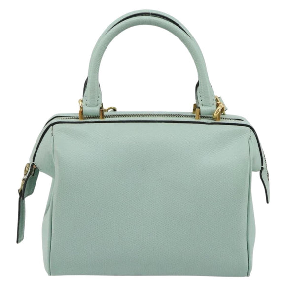 CELINE Handtas Leer 2way Lichtblauw Goud Auth 180287A
