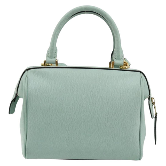 CELINE Handtas Leer 2way Lichtblauw Goud Auth 180287A