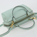 CELINE Handtas Leer 2way Lichtblauw Goud Auth 180287A-6