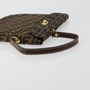FENDI Zucca Canvas Handtas Zwart Bruin Auth 180302A-7