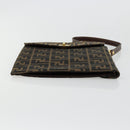 FENDI Zucca Canvas Handtas Zwart Bruin Auth 180302A-5