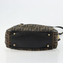 FENDI Zucca Canvas Hand Bag 2way Black Brown Auth 180303-11