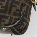 FENDI Zucca Canvas Hand Bag 2way Black Brown Auth 180303-14