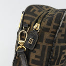 FENDI Zucca Canvas Hand Bag 2way Black Brown Auth 180303-16