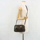 FENDI Zucca Canvas Hand Bag 2way Black Brown Auth 180303-25