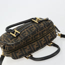 FENDI Zucca Canvas Hand Bag 2way Black Brown Auth 180303-6