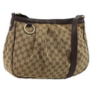 GUCCI GG Canvas Sukey Shoulder Bag Beige Gold 296834 Auth 180306-1