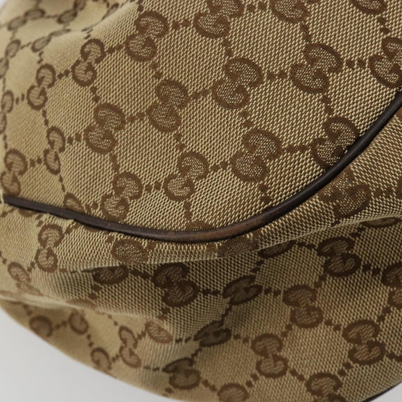 GUCCI GG Canvas Sukey Shoulder Bag Beige Gold 296834 Auth 180306