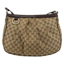 GUCCI GG Canvas Sukey Shoulder Bag Beige Gold 296834 Auth 180306-2