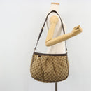 GUCCI GG Canvas Sukey Shoulder Bag Beige Gold 296834 Auth 180306-23