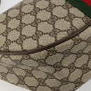 GUCCI GG Supreme Web Sherry Line Bag PVC Beige Gold 10 01 3840 Auth 180307-15