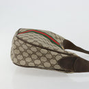 GUCCI GG Supreme Web Sherry Line Bag PVC Beige Gold 10 01 3840 Auth 180307-3