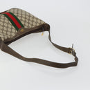 GUCCI GG Supreme Web Sherry Line Bag PVC Beige Gold 10 01 3840 Auth 180307-7