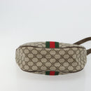 GUCCI GG Supreme Web Sherry Line Bag PVC Beige Gold 10 01 3840 Auth 180307-5