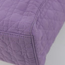 Christian Dior Canage Lady Dior Hand Bag Nylon Lavende Gold Auth 180308A-10
