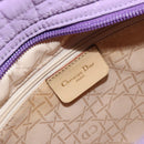Christian Dior Canage Lady Dior Hand Bag Nylon Lavende Gold Auth 180308A-16