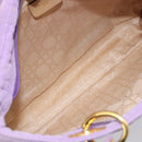Christian Dior Canage Lady Dior Hand Bag Nylon Lavende Gold Auth 180308A-17