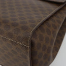 CELINE Macadam Canvas Medallion Hand Bag PVC Leather Brown Gold Auth 180312A-14