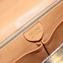CELINE Macadam Canvas Medallion Hand Bag PVC Leather Brown Gold Auth 180312A-18