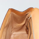 CELINE Macadam Canvas Medallion Hand Bag PVC Leather Brown Gold Auth 180312A-20