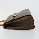 CELINE Macadam Canvas Medallion Hand Bag PVC Leather Brown Gold Auth 180312A-4