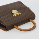 CELINE Macadam Canvas Medallion Hand Bag PVC Leather Brown Gold Auth 180312A-6