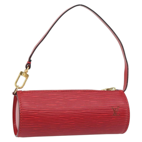 LOUIS VUITTON Epi Soufflot Pouch Accessory Pouch Red LV Auth 180314