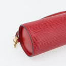 LOUIS VUITTON Epi Soufflot Pouch Accessory Pouch Red LV Auth 180314-14