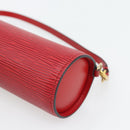 LOUIS VUITTON Epi Soufflot Pouch Accessory Pouch Red LV Auth 180314-15