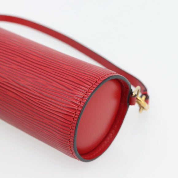LOUIS VUITTON Epi Soufflot Pouch Accessory Pouch Red LV Auth 180314