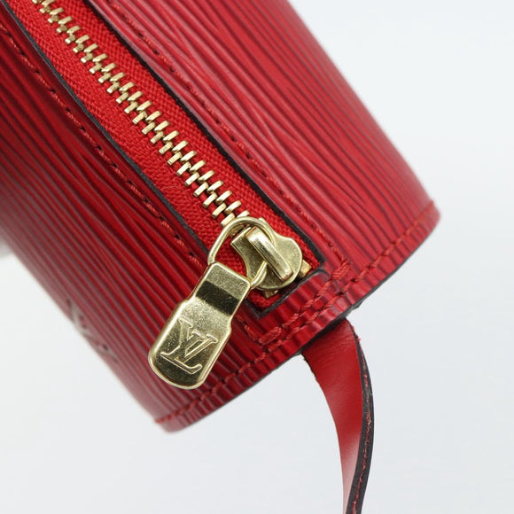 LOUIS VUITTON Epi Soufflot Pouch Accessory Pouch Red LV Auth 180314
