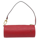 LOUIS VUITTON Epi Soufflot Pouch Accessory Pouch Red LV Auth 180314-13
