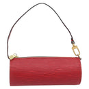 LOUIS VUITTON Epi Soufflot Pouch Accessory Pouch Red LV Auth 180314-2