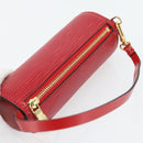 LOUIS VUITTON Epi Soufflot Pouch Accessory Pouch Red LV Auth 180314-6