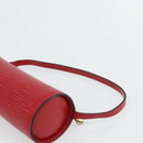 LOUIS VUITTON Epi Soufflot Pouch Accessory Pouch Red LV Auth 180314-8