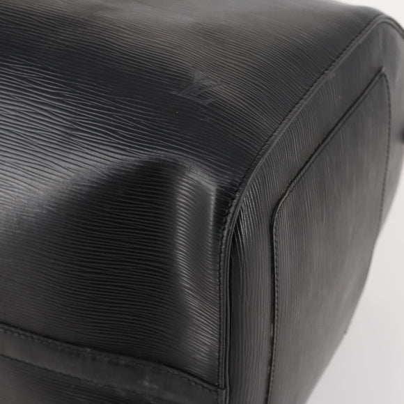 LOUIS VUITTON Epi Keepall 55 Boston Bag Noir Black M42952 LV Auth 180315A