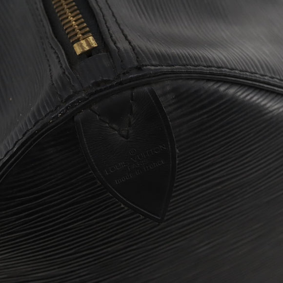 LOUIS VUITTON Epi Keepall 55 Boston Bag Noir Black M42952 LV Auth 180315A