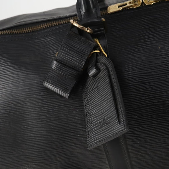 LOUIS VUITTON Epi Keepall 55 Boston Bag Noir Black M42952 LV Auth 180315A