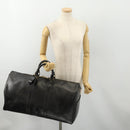 LOUIS VUITTON Epi Keepall 55 Boston Bag Noir Black M42952 LV Auth 180315A-22